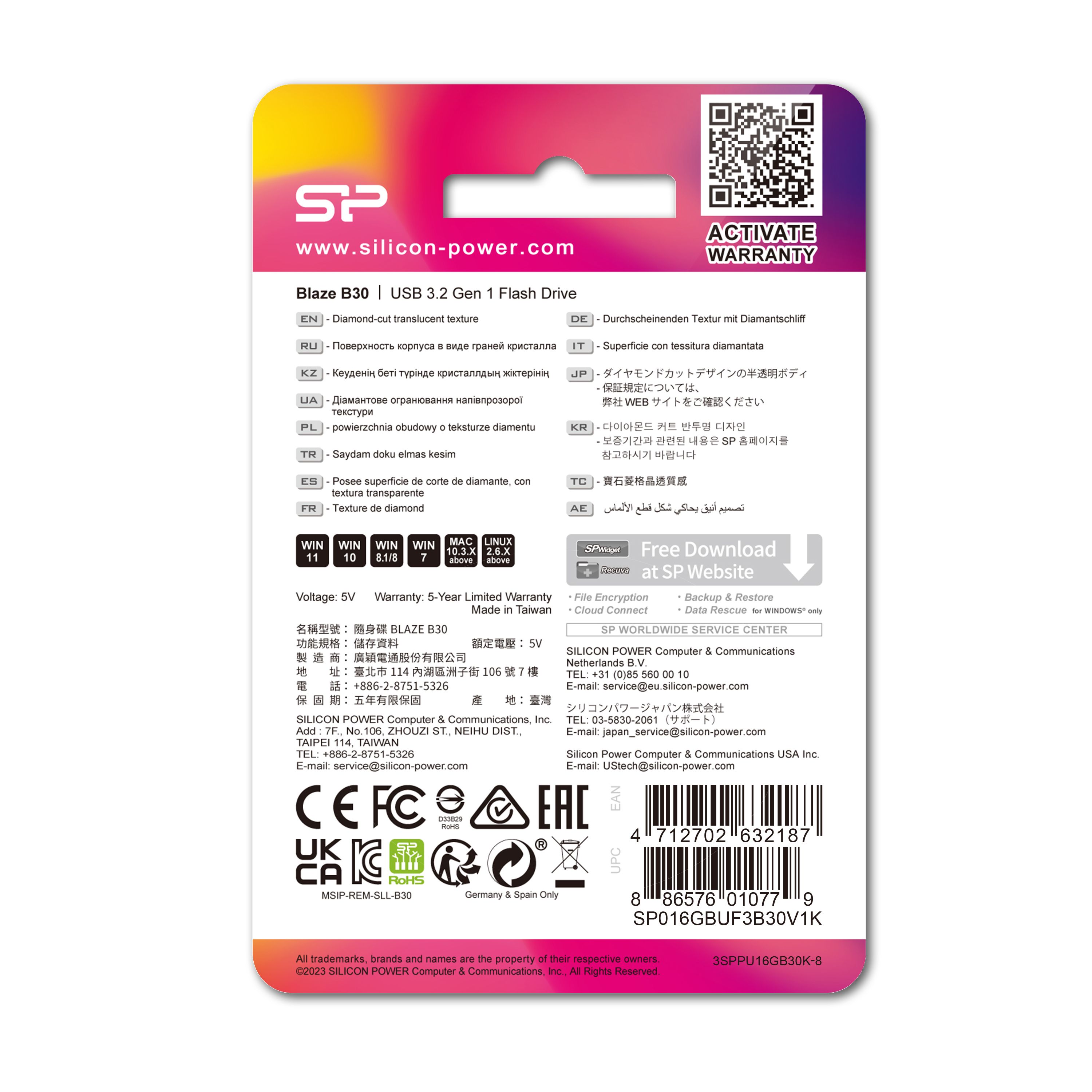 Blaze B30 pendrive, 8GB 3.1 Silicon Power