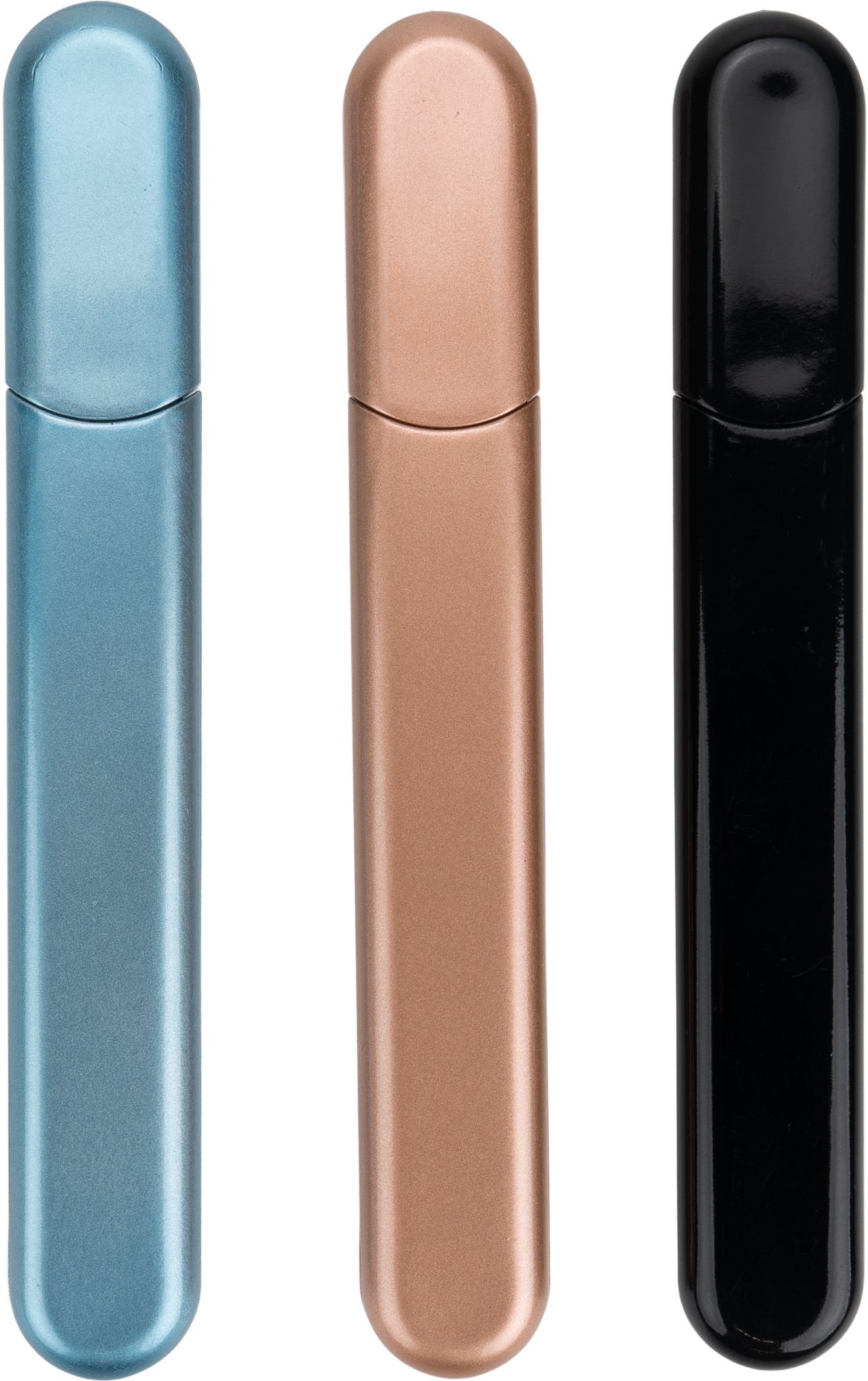 Glass nail files in a case