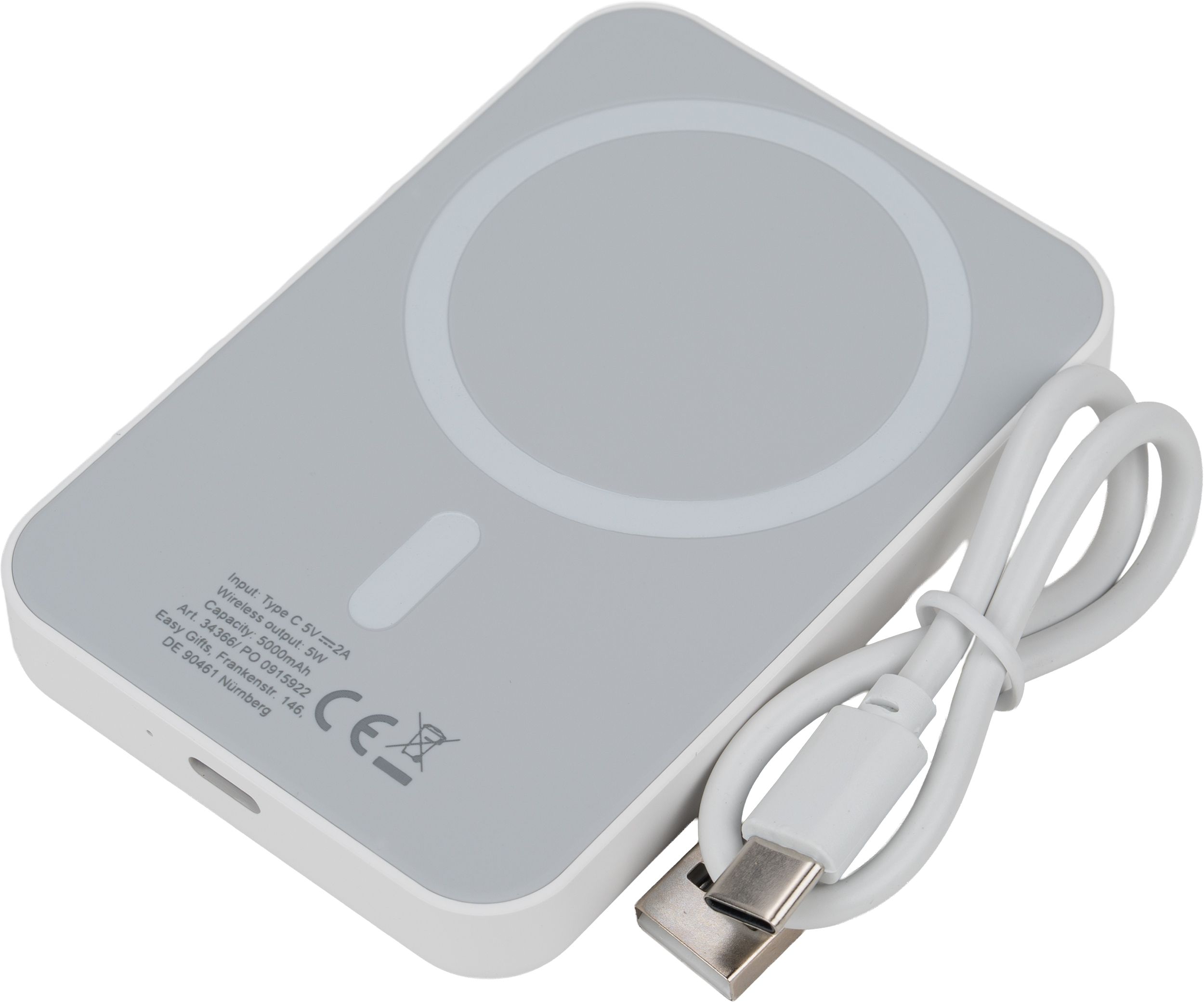 Power bank 5000 mAh med trådlös laddare WELS