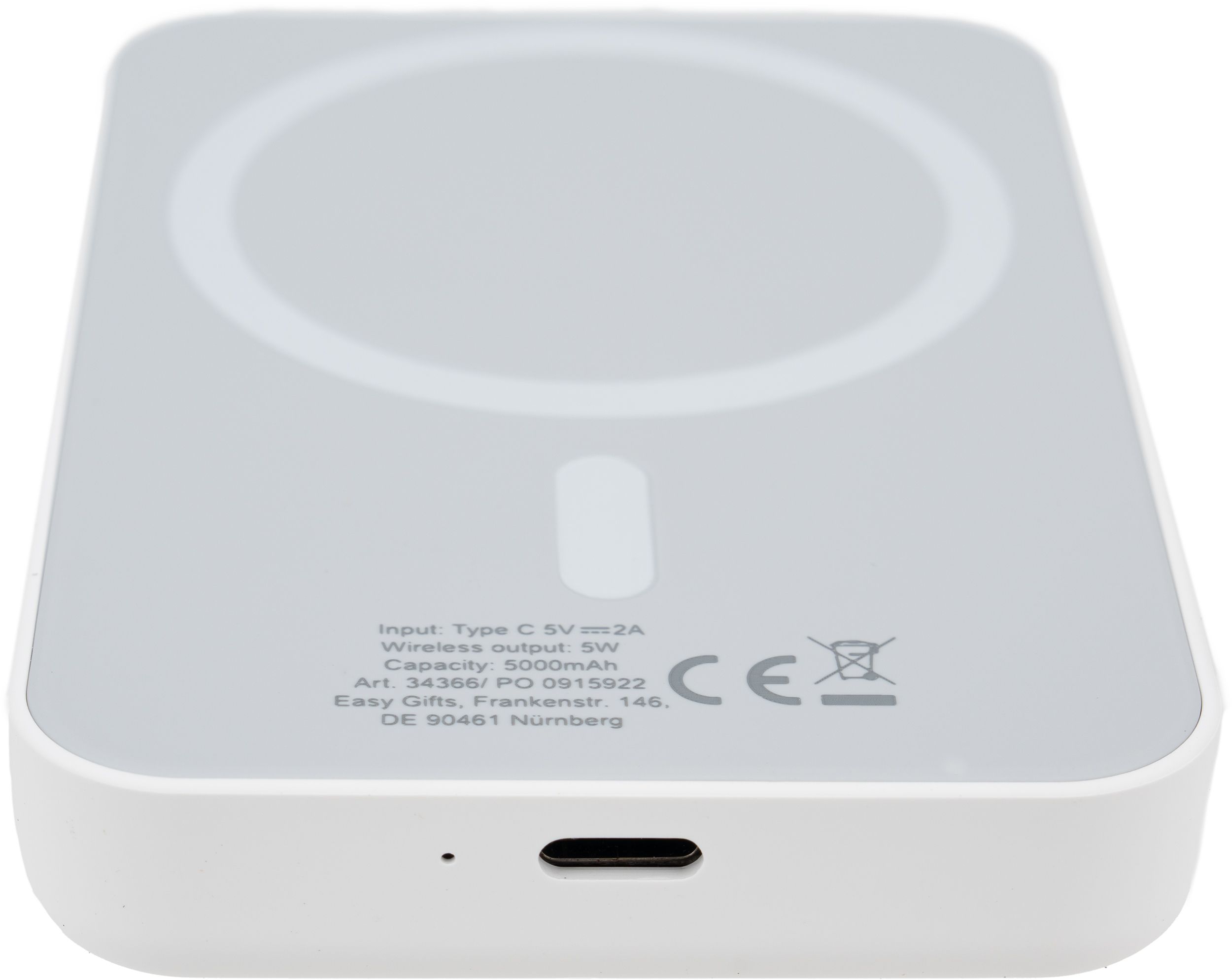Power bank 5000 mAh med trådlös laddare WELS