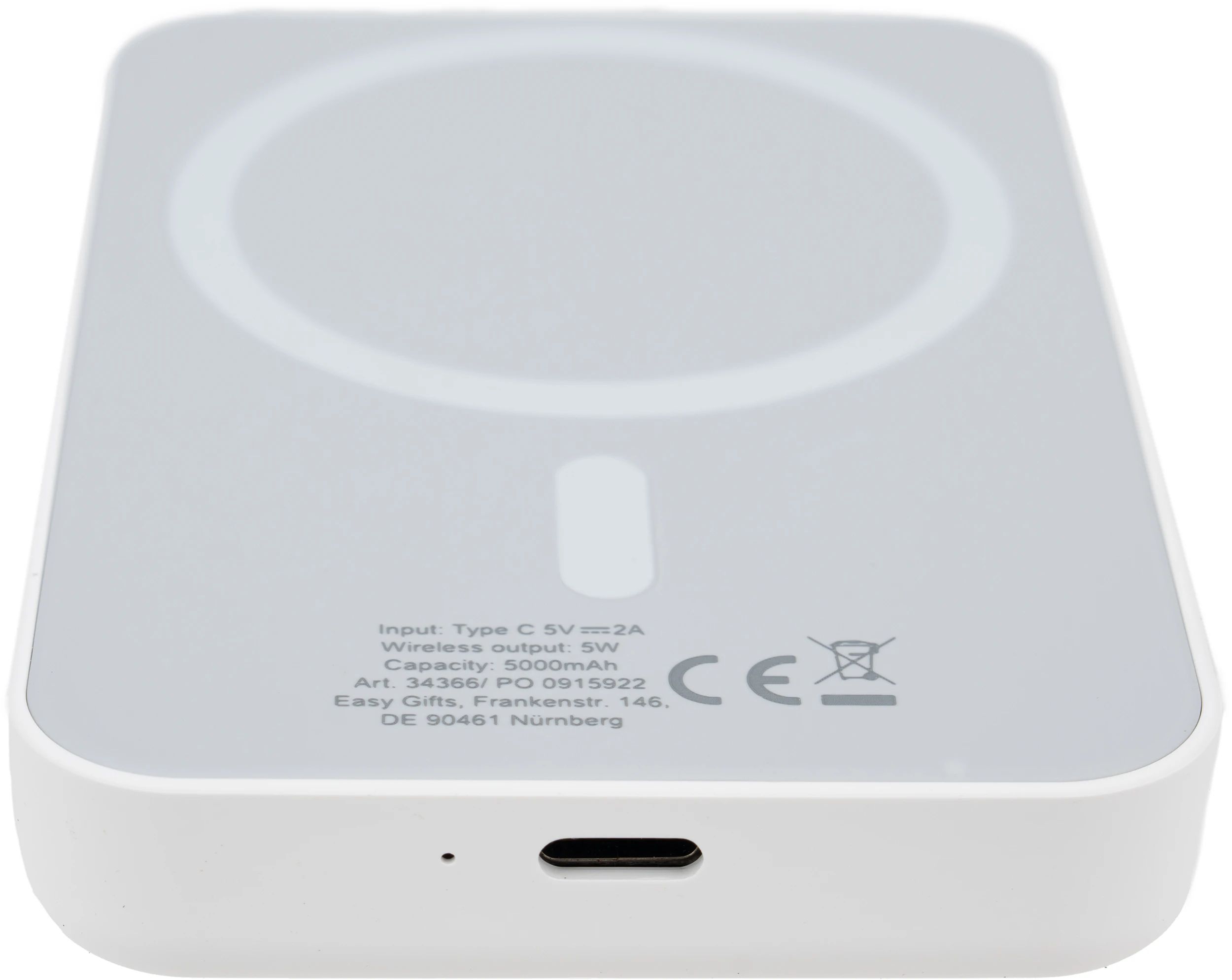 Power bank 5000 mAh med trådlös laddare WELS