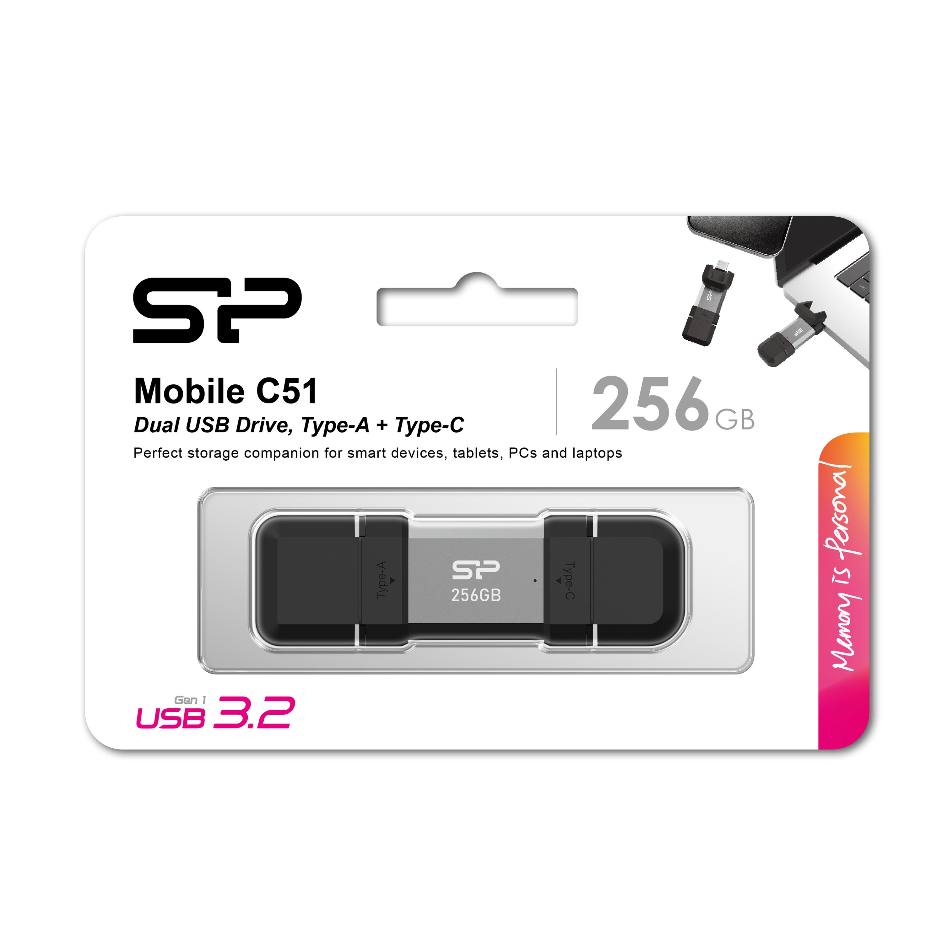Pendrive Mobile C51, 64GB 3.2 Silicon Power