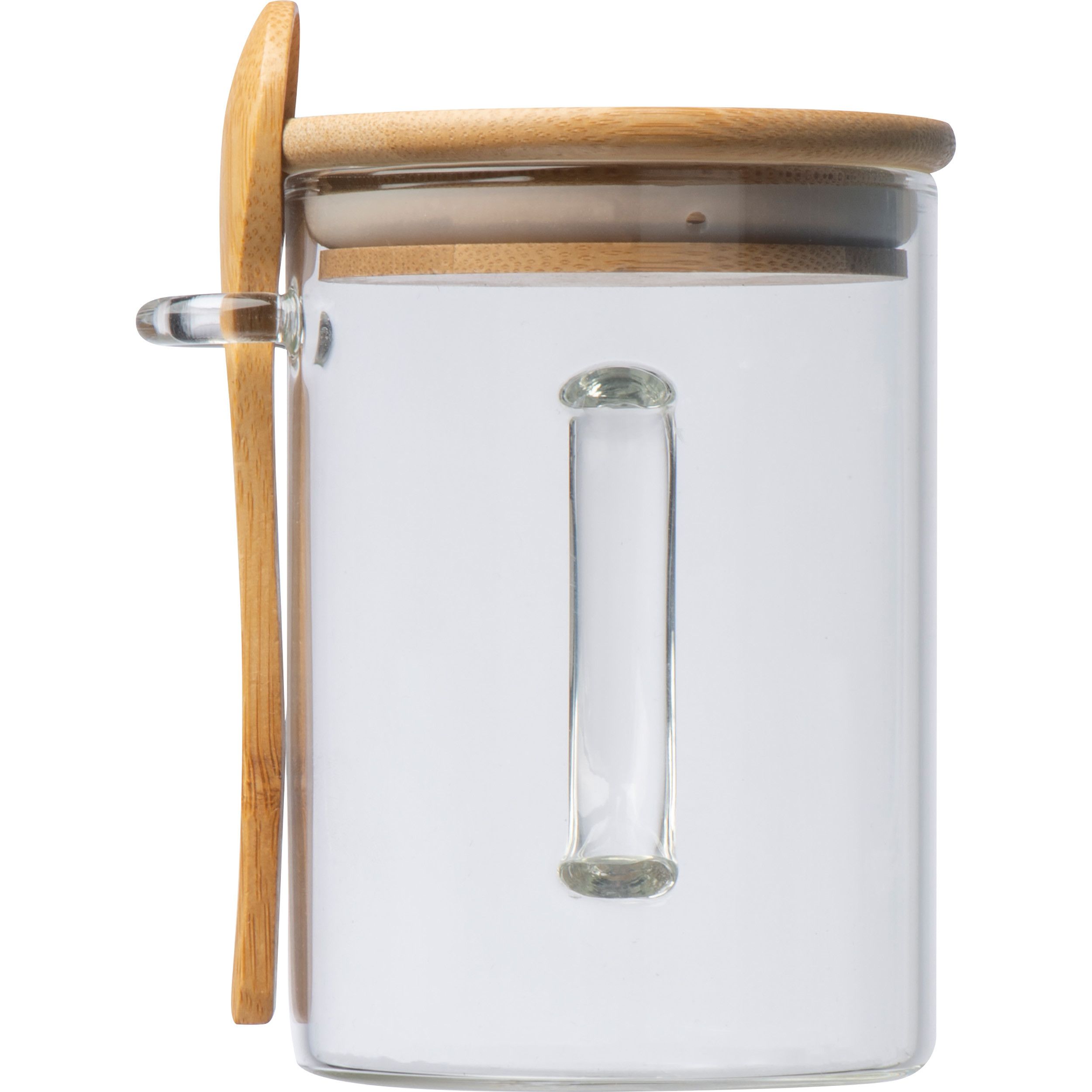 Glaskopp med sked JACKSON 420 ml