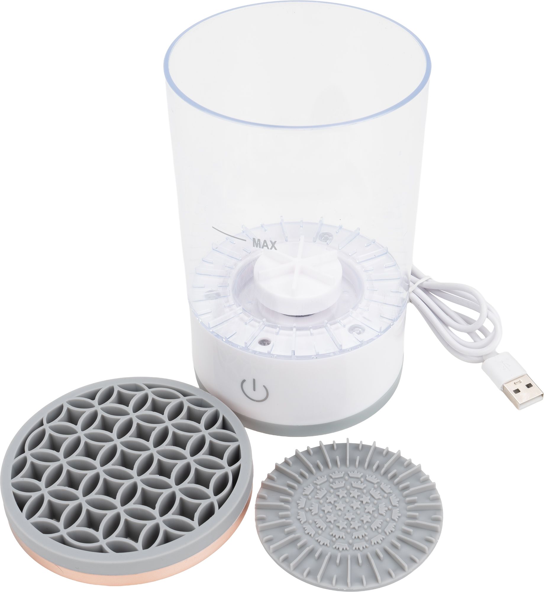 Makeup brush cleaner device