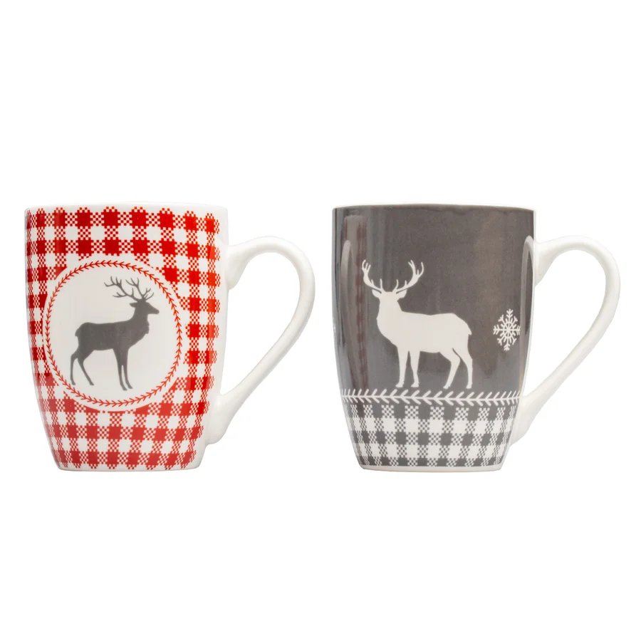 Set med 2 julmuggar i porslin 300 ml ANKARA