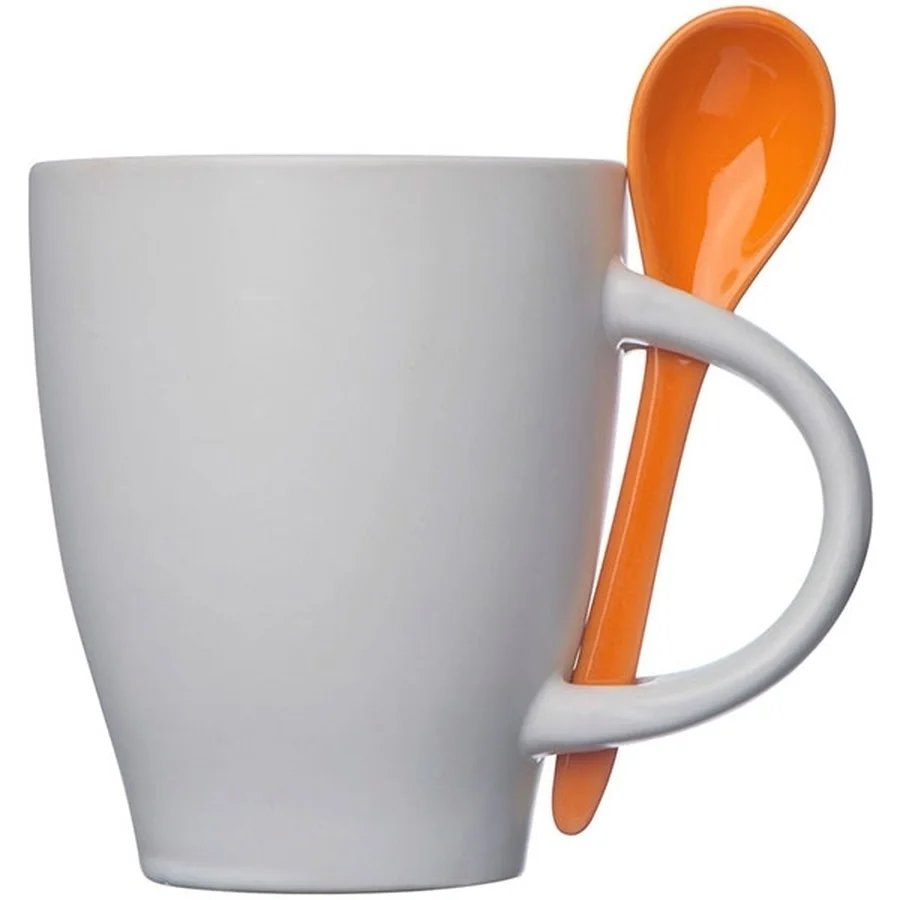Keramisk mugg med sked PALERMO 250 ml