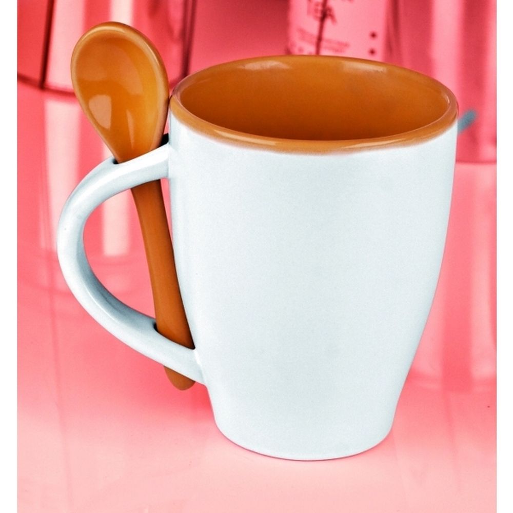 Keramisk mugg med sked PALERMO 250 ml