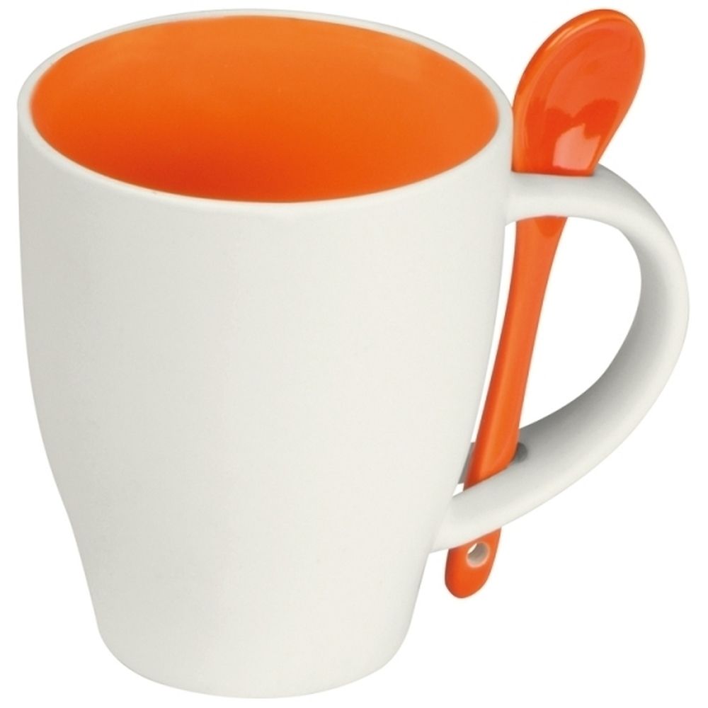 Keramisk mugg med sked PALERMO 250 ml