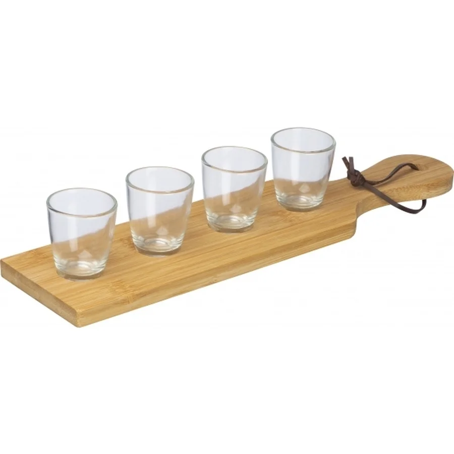 Set med 4 snapsglas 30 ml och underlägg KUFSTEIN