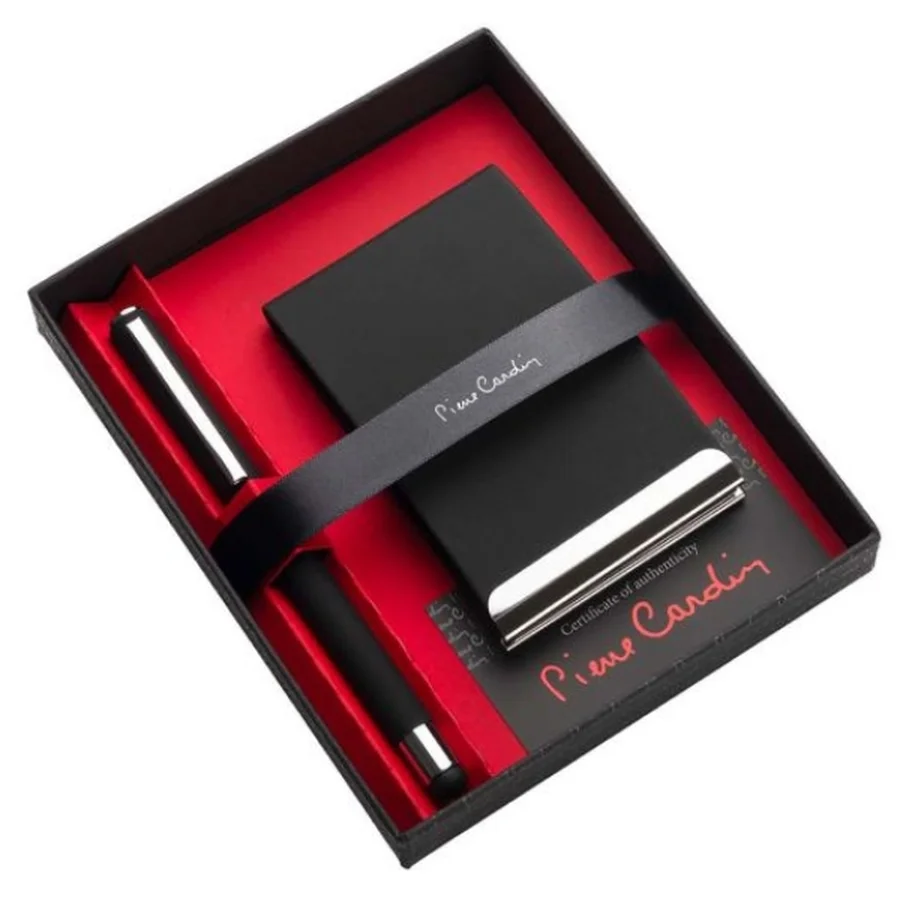 Business card holder and touch pen ballpen set CONCORDE Pierre Cardin