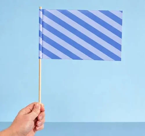 Flagga på pinne med tryck