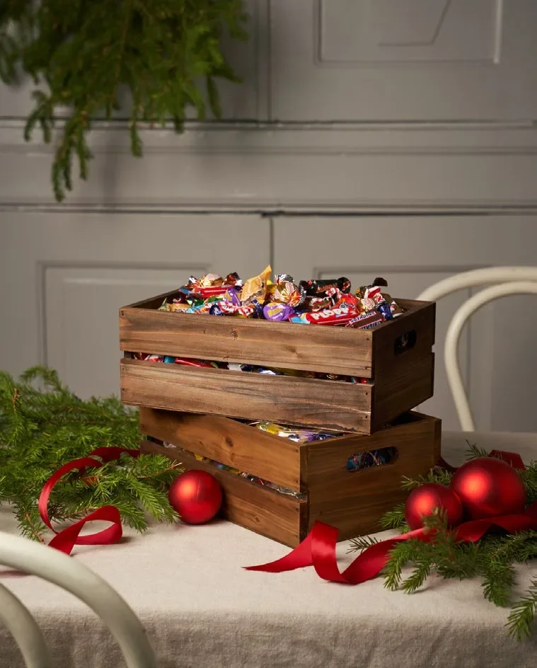 Träback med julgodis