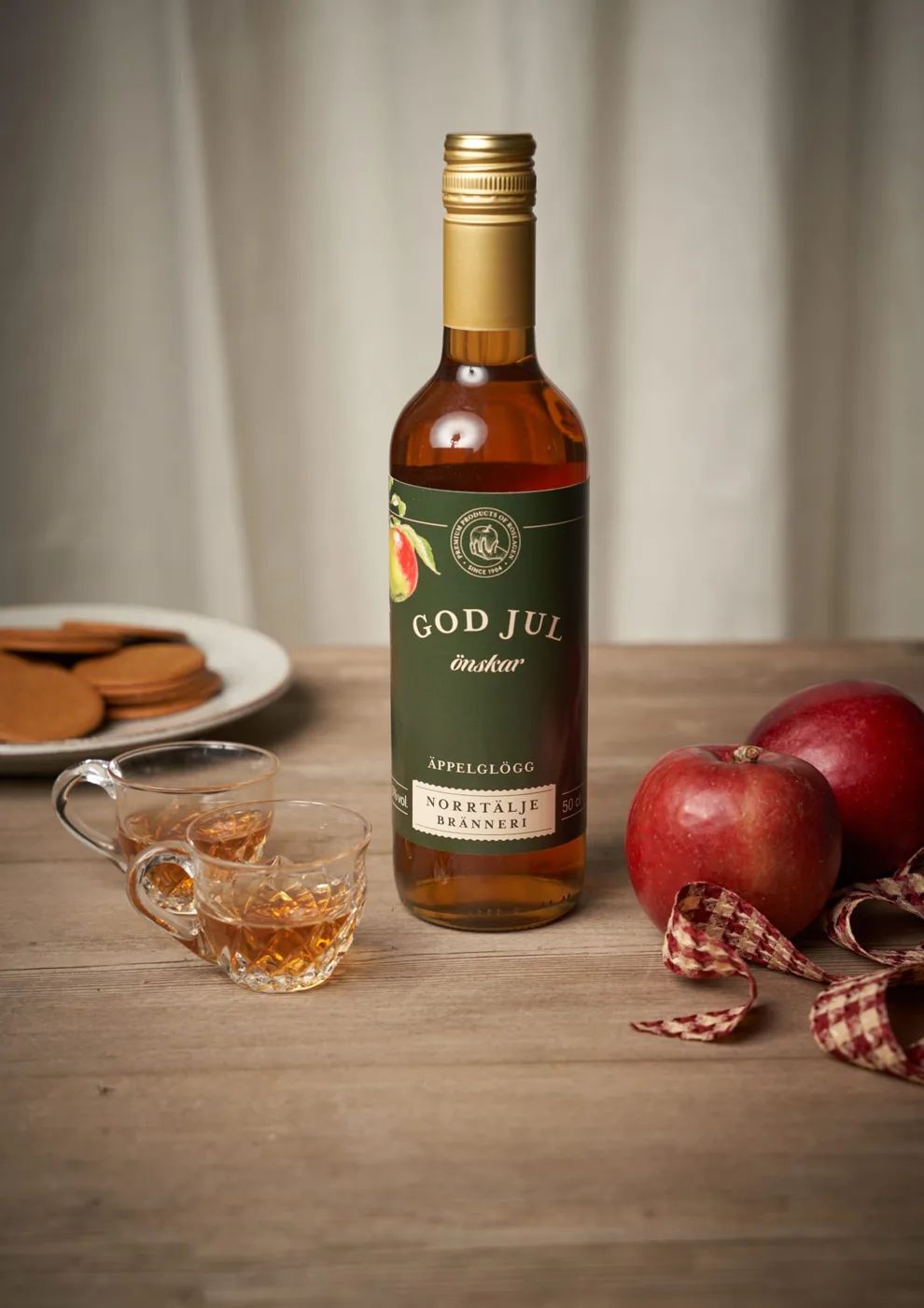 Äppelglögg med egen etikett, produktbild