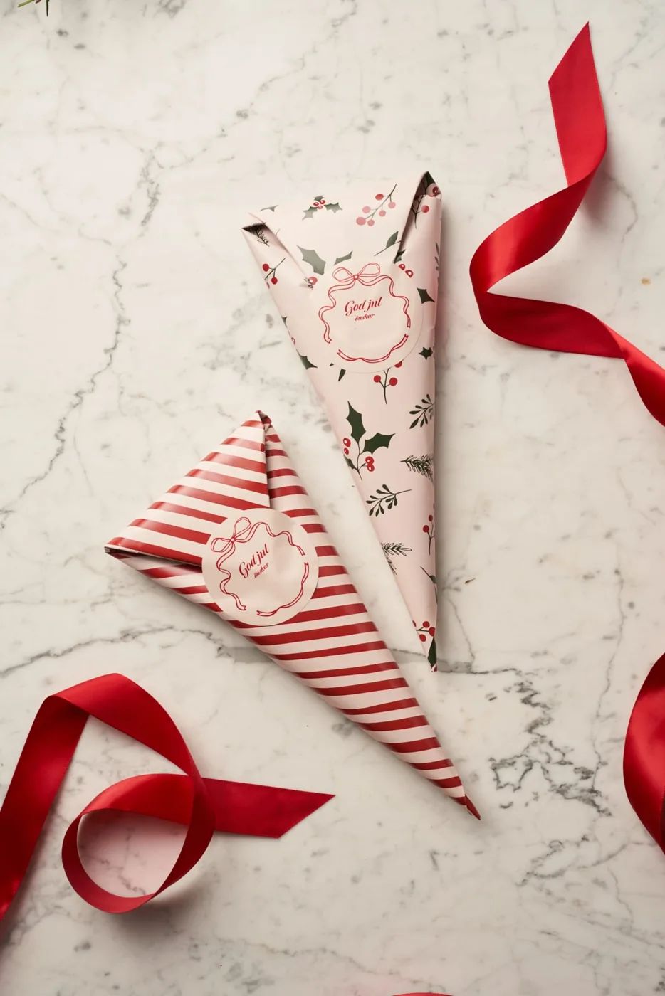 Julstrut med godis och tryck, produktbild