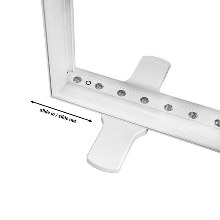 LED-list i ljuslådans vita ram