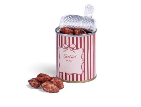 Brända mandlar med tryck, produktbild